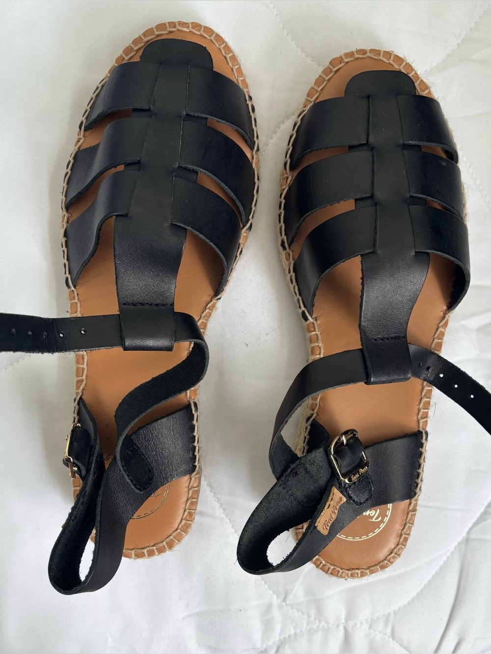 Toni Pons Black Leather Fisherman Sandals for Women - Classic Summer Style